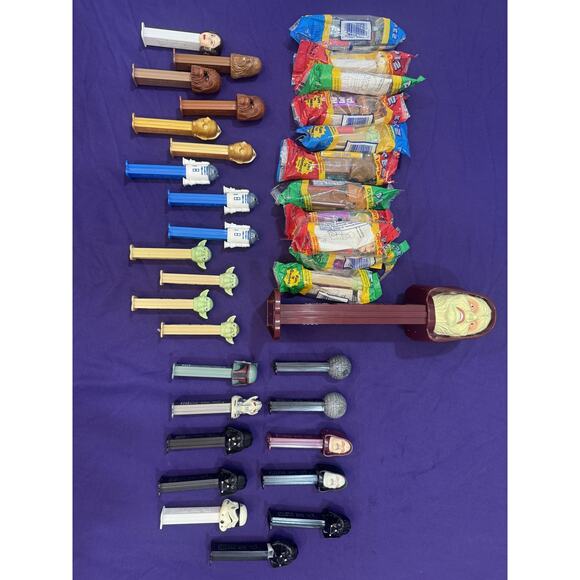 Vintage Star Wars PEZ Dispensers Lot Sealed Princess Leia Chewbacca R2D2 Yoda Da